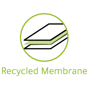 co najmniej 75% membrany z recyklingu (włącz obrazki)